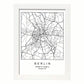 Lámina mapa de la ciudad Berlin estilo nordico en blanco y negro.-Artwork-Nacnic-A3-Marco Blanco-Nacnic Estudio SL