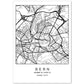 Lámina mapa de la ciudad Bern estilo nordico en blanco y negro.-Artwork-Nacnic-A4-Sin marco-Nacnic Estudio SL