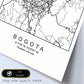 Lámina mapa de la ciudad Bogota estilo nordico en blanco y negro.-Artwork-Nacnic-Nacnic Estudio SL