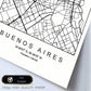 Lámina mapa de la ciudad Buenos aires estilo nordico en blanco y negro.-Artwork-Nacnic-Nacnic Estudio SL