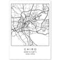 Lámina mapa de la ciudad Cairo estilo nordico en blanco y negro.-Artwork-Nacnic-A4-Sin marco-Nacnic Estudio SL