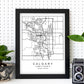 Lámina mapa de la ciudad Calgary estilo nordico en blanco y negro.-Artwork-Nacnic-Nacnic Estudio SL