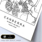Lámina mapa de la ciudad Canberra estilo nordico en blanco y negro.-Artwork-Nacnic-Nacnic Estudio SL