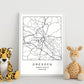 Lámina mapa de la ciudad Dresden estilo nordico en blanco y negro.-Artwork-Nacnic-Nacnic Estudio SL