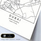 Lámina mapa de la ciudad Dubai estilo nordico en blanco y negro.-Artwork-Nacnic-Nacnic Estudio SL