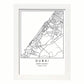 Lámina mapa de la ciudad Dubai estilo nordico en blanco y negro.-Artwork-Nacnic-A3-Marco Blanco-Nacnic Estudio SL