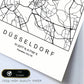 Lámina mapa de la ciudad Dusseldorf estilo nordico en blanco y negro.-Artwork-Nacnic-Nacnic Estudio SL