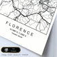 Lámina mapa de la ciudad Florence estilo nordico en blanco y negro.-Artwork-Nacnic-Nacnic Estudio SL