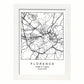 Lámina mapa de la ciudad Florence estilo nordico en blanco y negro.-Artwork-Nacnic-A3-Marco Blanco-Nacnic Estudio SL