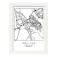 Lámina mapa de la ciudad Halifax estilo nordico en blanco y negro.-Artwork-Nacnic-A3-Marco Blanco-Nacnic Estudio SL
