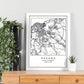 Lámina mapa de la ciudad Havana estilo nordico en blanco y negro.-Artwork-Nacnic-Nacnic Estudio SL