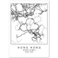 Lámina mapa de la ciudad Hong kong estilo nordico en blanco y negro.-Artwork-Nacnic-A4-Sin marco-Nacnic Estudio SL