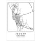 Lámina mapa de la ciudad Jeddah estilo nordico en blanco y negro.-Artwork-Nacnic-A4-Sin marco-Nacnic Estudio SL