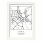 Lámina mapa de la ciudad Kiev estilo nordico en blanco y negro.-Artwork-Nacnic-A3-Marco Blanco-Nacnic Estudio SL
