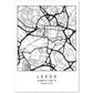Lámina mapa de la ciudad Leeds estilo nordico en blanco y negro.-Artwork-Nacnic-A4-Sin marco-Nacnic Estudio SL