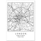 Lámina mapa de la ciudad London estilo nordico en blanco y negro.-Artwork-Nacnic-A4-Sin marco-Nacnic Estudio SL