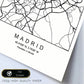 Lámina mapa de la ciudad Madrid estilo nordico en blanco y negro.-Artwork-Nacnic-Nacnic Estudio SL