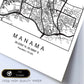 Lámina mapa de la ciudad Manama estilo nordico en blanco y negro.-Artwork-Nacnic-Nacnic Estudio SL