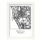Lámina mapa de la ciudad Manila estilo nordico en blanco y negro.-Artwork-Nacnic-A3-Marco Blanco-Nacnic Estudio SL