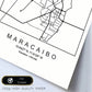 Lámina mapa de la ciudad Maracaibo (2) estilo nordico en blanco y negro.-Artwork-Nacnic-Nacnic Estudio SL