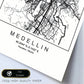 Lámina mapa de la ciudad Medellin estilo nordico en blanco y negro.-Artwork-Nacnic-Nacnic Estudio SL