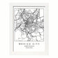 Lámina mapa de la ciudad Mexico city estilo nordico en blanco y negro.-Artwork-Nacnic-A3-Marco Blanco-Nacnic Estudio SL