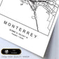 Lámina mapa de la ciudad Monterrey estilo nordico en blanco y negro.-Artwork-Nacnic-Nacnic Estudio SL