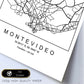Lámina mapa de la ciudad Montevideo estilo nordico en blanco y negro.-Artwork-Nacnic-Nacnic Estudio SL