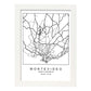 Lámina mapa de la ciudad Montevideo estilo nordico en blanco y negro.-Artwork-Nacnic-A4-Marco Blanco-Nacnic Estudio SL