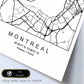 Lámina mapa de la ciudad Montreal estilo nordico en blanco y negro.-Artwork-Nacnic-Nacnic Estudio SL