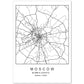 Lámina mapa de la ciudad Moscow estilo nordico en blanco y negro.-Artwork-Nacnic-A4-Sin marco-Nacnic Estudio SL