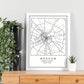 Lámina mapa de la ciudad Moscow estilo nordico en blanco y negro.-Artwork-Nacnic-Nacnic Estudio SL