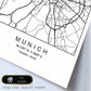 Lámina mapa de la ciudad Munich estilo nordico en blanco y negro.-Artwork-Nacnic-Nacnic Estudio SL