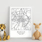 Lámina mapa de la ciudad Munich estilo nordico en blanco y negro.-Artwork-Nacnic-Nacnic Estudio SL