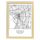 Lámina mapa de la ciudad Osaka (3) estilo nordico en blanco y negro.-Artwork-Nacnic-A3-Marco Madera clara-Nacnic Estudio SL