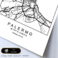 Lámina mapa de la ciudad Palermo estilo nordico en blanco y negro.-Artwork-Nacnic-Nacnic Estudio SL