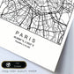 Lámina mapa de la ciudad Paris estilo nordico en blanco y negro.-Artwork-Nacnic-Nacnic Estudio SL