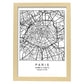 Lámina mapa de la ciudad Paris estilo nordico en blanco y negro.-Artwork-Nacnic-A3-Marco Madera clara-Nacnic Estudio SL