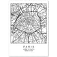 Lámina mapa de la ciudad Paris estilo nordico en blanco y negro.-Artwork-Nacnic-A4-Sin marco-Nacnic Estudio SL