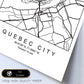 Lámina mapa de la ciudad Quebec estilo nordico en blanco y negro.-Artwork-Nacnic-Nacnic Estudio SL