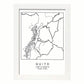 Lámina mapa de la ciudad Quito estilo nordico en blanco y negro.-Artwork-Nacnic-A3-Marco Blanco-Nacnic Estudio SL
