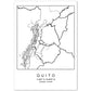 Lámina mapa de la ciudad Quito estilo nordico en blanco y negro.-Artwork-Nacnic-A4-Sin marco-Nacnic Estudio SL