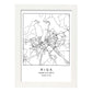 Lámina mapa de la ciudad Riga estilo nordico en blanco y negro.-Artwork-Nacnic-A3-Marco Blanco-Nacnic Estudio SL