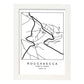 Lámina mapa de la ciudad Roccasecca estilo nordico en blanco y negro.-Artwork-Nacnic-A3-Marco Blanco-Nacnic Estudio SL