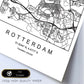 Lámina mapa de la ciudad Rotterdam estilo nordico en blanco y negro.-Artwork-Nacnic-Nacnic Estudio SL