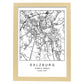 Lámina mapa de la ciudad Salzburg estilo nordico en blanco y negro.-Artwork-Nacnic-A4-Marco Madera clara-Nacnic Estudio SL