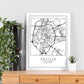 Lámina mapa de la ciudad Sevilla estilo nordico en blanco y negro.-Artwork-Nacnic-Nacnic Estudio SL