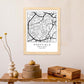 Lámina mapa de la ciudad Sheffield estilo nordico en blanco y negro.-Artwork-Nacnic-Nacnic Estudio SL