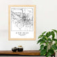 Lámina mapa de la ciudad Siem reap estilo nordico en blanco y negro.-Artwork-Nacnic-Nacnic Estudio SL