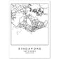 Lámina mapa de la ciudad Singapore estilo nordico en blanco y negro.-Artwork-Nacnic-A4-Sin marco-Nacnic Estudio SL
